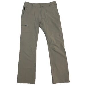 Stio Men's 34x32 Khaki Colored Outdoor Hiking Soft Shell‎ Pants